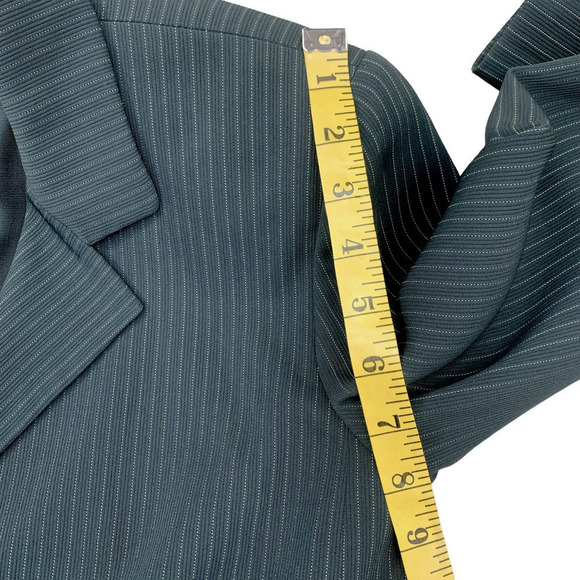 Alex Garfield Vintage Button Down Blazer Suit Jacket Women Size 4 Blue P… - Picture 15 of 16